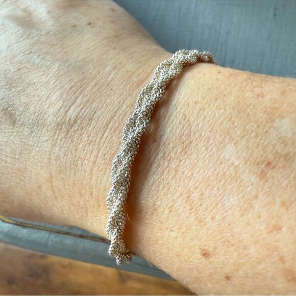 925 Sterling Silver Braided Bracelet - Picture 3 of 8